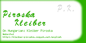 piroska kleiber business card